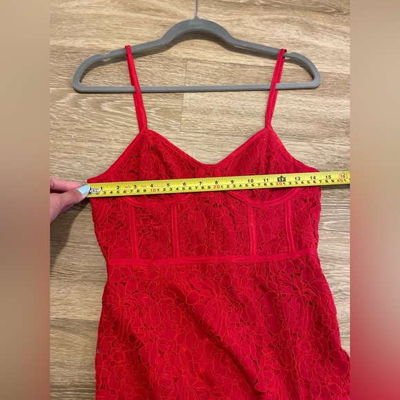 Lulus Love Me Right Red Lace Bodycon Midi Dress - Picture 9 of 12